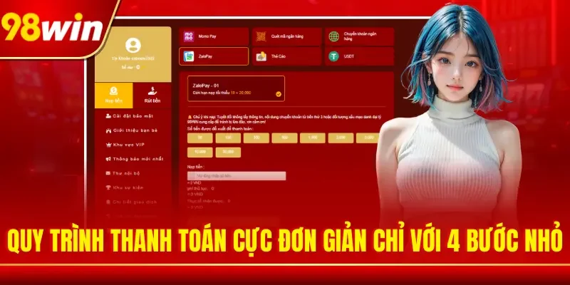 Quy trình nạp tiền 98WIN cực đơn giản